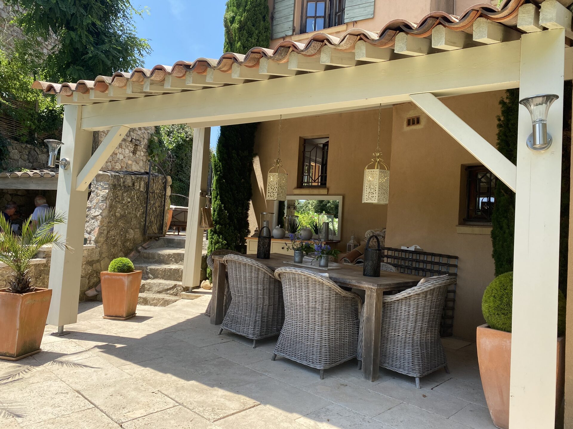 Pergola pool view