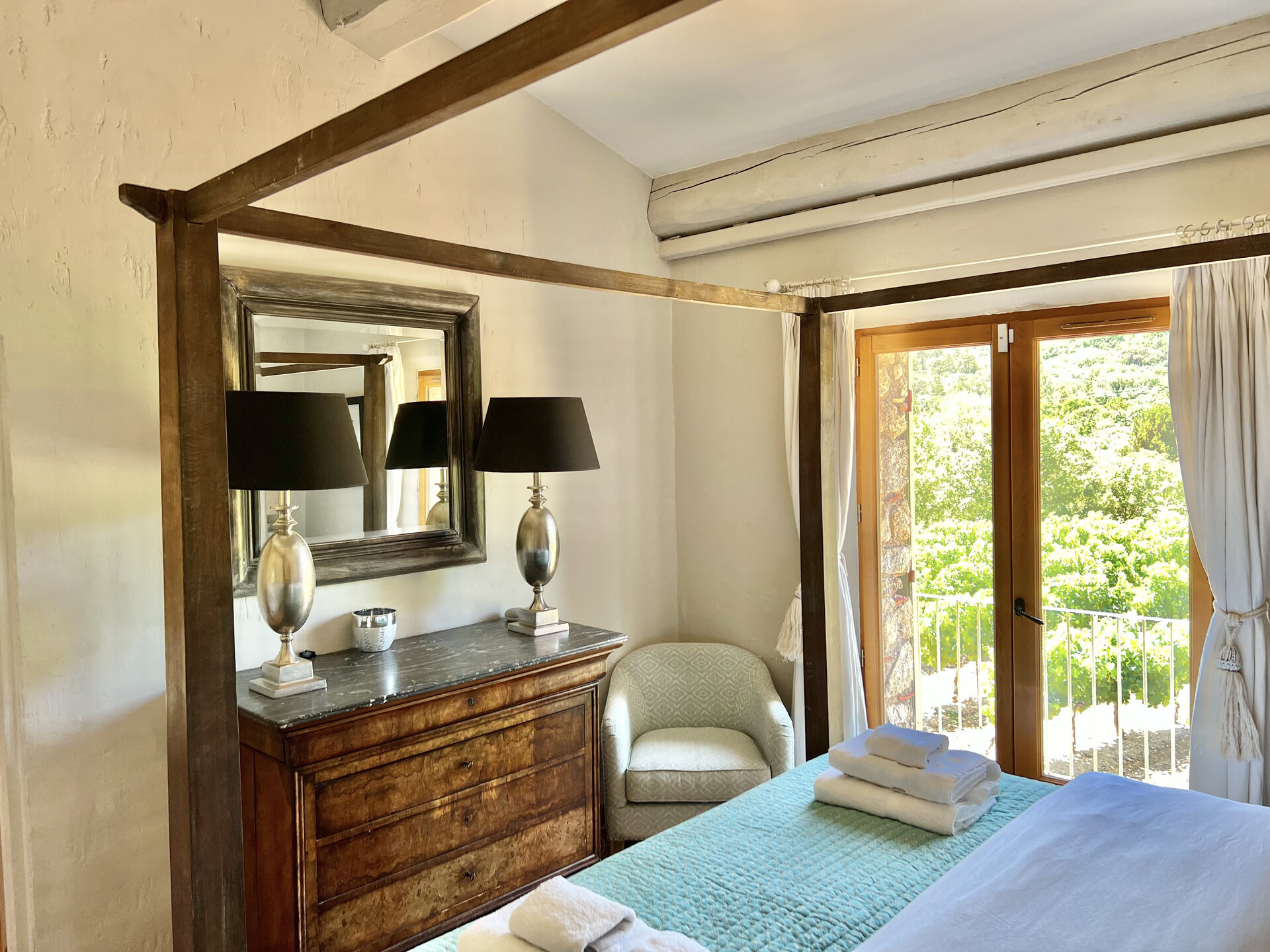 Bedroom vineyard view